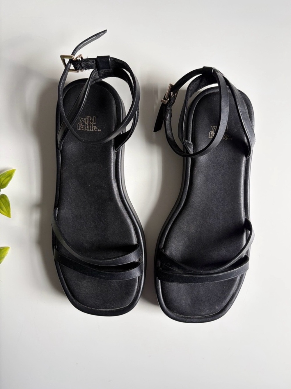 wild fable black ankle strap sandals